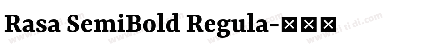 Rasa SemiBold Regula字体转换